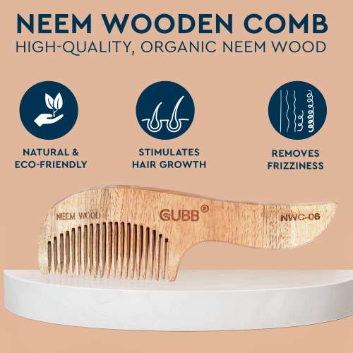 GUBB: Neem Comb With Small Handle