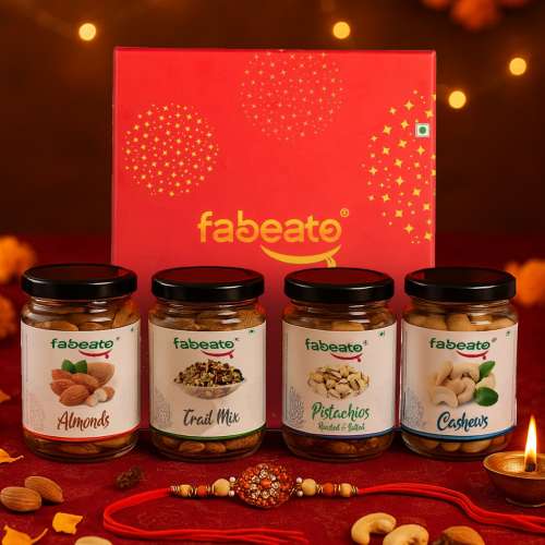 Fabeato: Premium Special Dry Fruits Gift Box for Festival Almonds, Cashews, Pista, Trial Mix