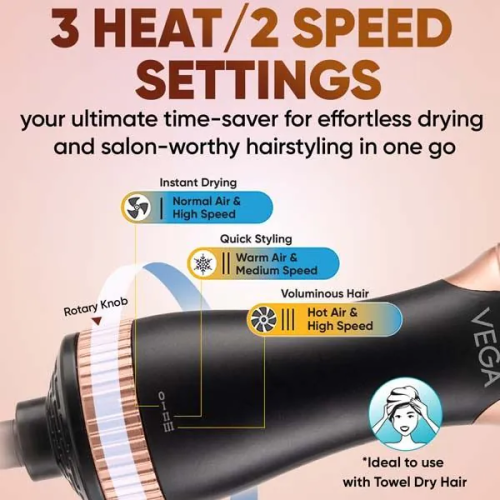 VEGA: LitStyle L3 Volumizer Hair Dryer Brush