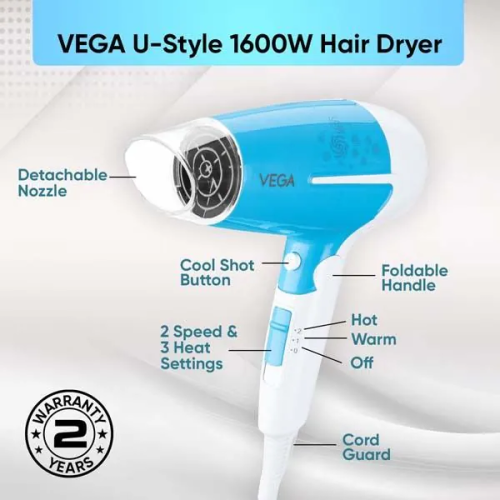 VEGA: U-Style 1600 Watts Hair Dryer