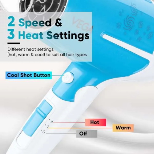 VEGA: U-Style 1600 Watts Hair Dryer