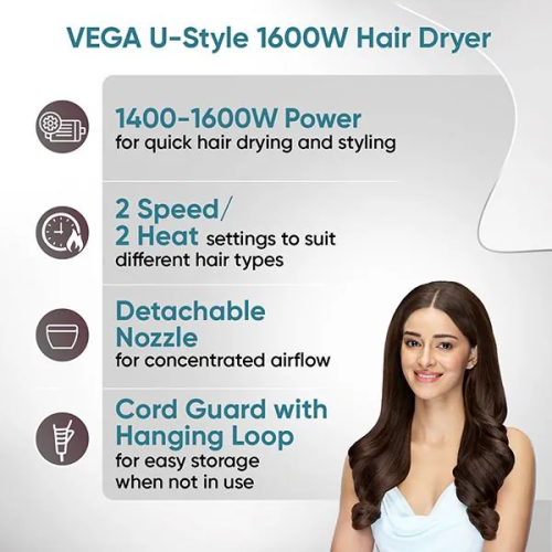 VEGA: U-Style 1600 Watts Hair Dryer