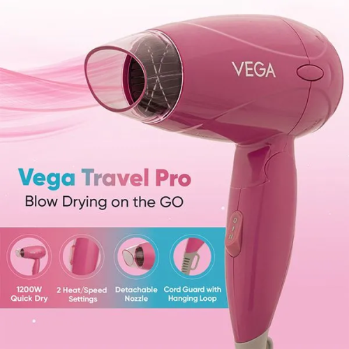 VEGA: Travel-Pro 1200 Watts Hair Dryer