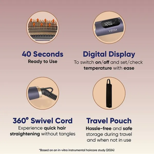 VEGA: LitStyle L1 Hair Straightener Brush