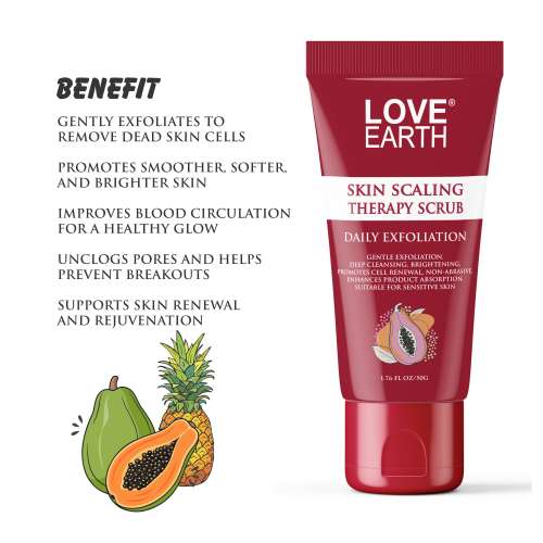 Love Earth: Skin Scaling Therapy Scrub Daily Exfoliation - 50gm