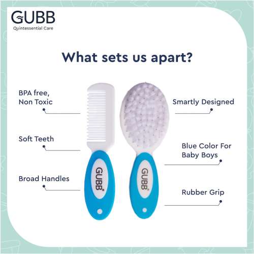 GUBB: Comb & Brush For Baby Boys