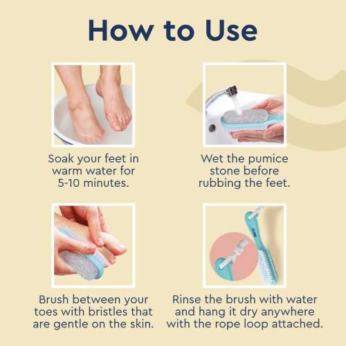 GUBB: 2 In 1 Foot Brush With Pumice Stone