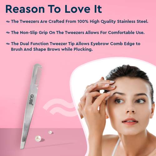 GUBB: Dual Function Tweezer with Brow Comb
