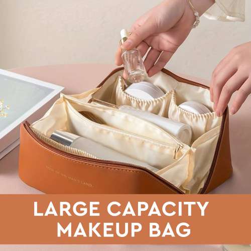 GUBB: Multifunctional Travel Makeup Bag - Brown