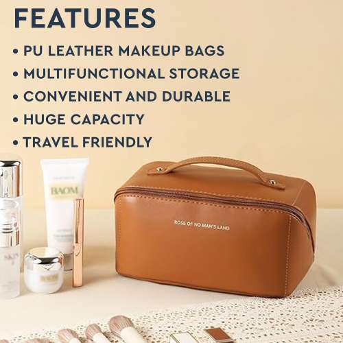 GUBB: Multifunctional Travel Makeup Bag - Brown