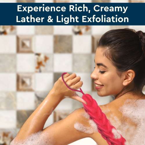GUBB: Back Scrubber with Rope Loofah for Deep Cleaning & Exfoliation