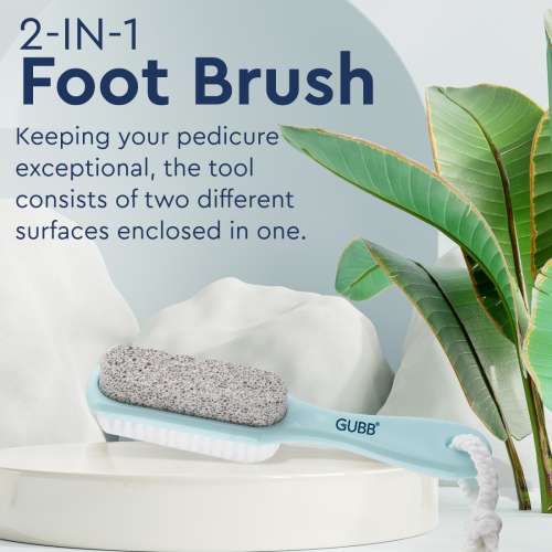GUBB: 2 In 1 Foot Brush With Pumice Stone
