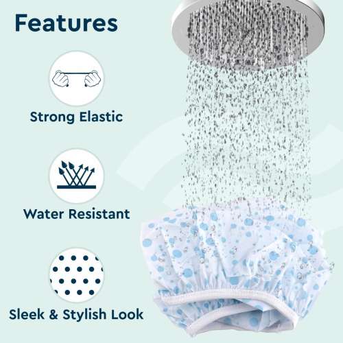 GUBB: Shower Cap Reusable, Waterproof & Lightweight, 1Pc for Unisex