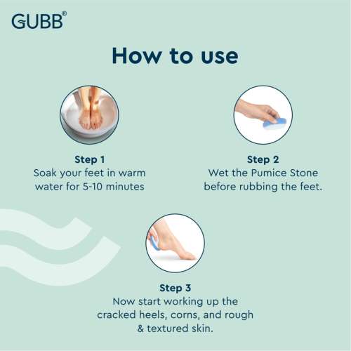 GUBB: Pumice Stone For Feet Dead Skin Removal With Grip
