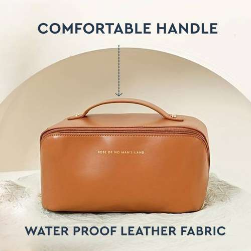 GUBB: Multifunctional Travel Makeup Bag - Brown