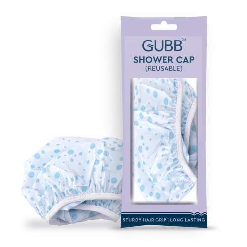 GUBB: Shower Cap Reusable, Waterproof & Lightweight, 1Pc for Unisex