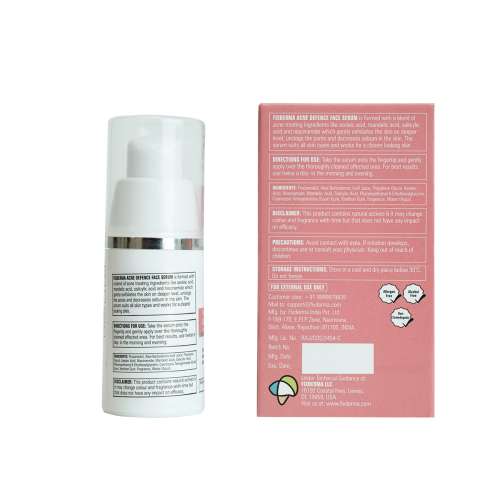 Fixderma: Acne Defence Face Serum with 2% Salicylic Acid & 4% Mandelic Acid Anti Acne Face Serum 10ml