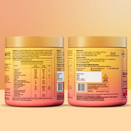 SETU: Youthful with 8g Marine Collagen + Ceramosidesâ„¢ for 4X Faster Hydration | Supplement to Reduce Wrinkles, Fine Lines & Support Healthy Skin | Collagen Powder For Women & Men | (90 Servings)