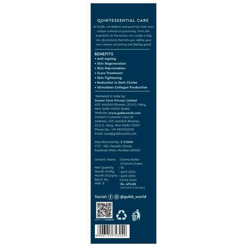GUBB: Derma Roller Transparnt Green