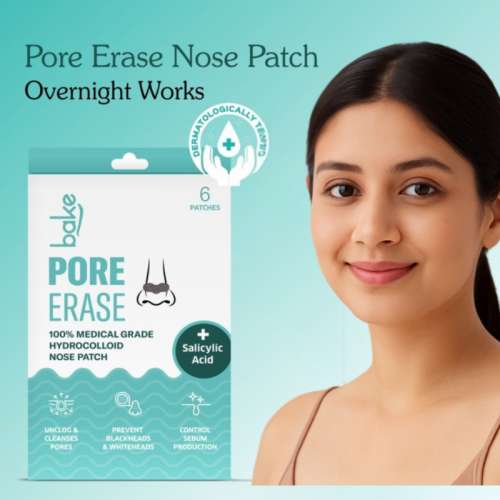 Bake Cosmetics: 2% Salicylic Acid Nose Patch for Pore Cleansing, Blackhead Removal and Sebum Control with Hydrocolloid â€“ Pack of 6 Strips