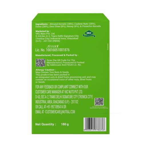Nutraj: Date Bites 180gm