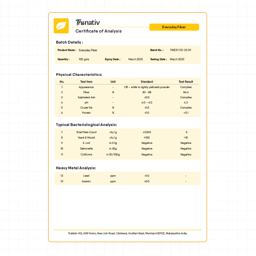 TruNativ: Everyday Fiber, Unflavored Powder,100g (Pack Of 3)