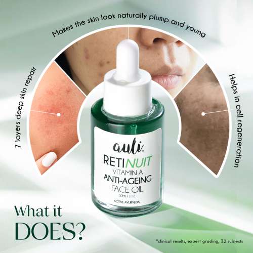 AULI: Retinol 0.3% Face Oil for Anti Ageing - 30ml