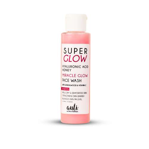 AULI: Super Glow Hyaluronic Acid and Sandalwood Face Wash - 210ml