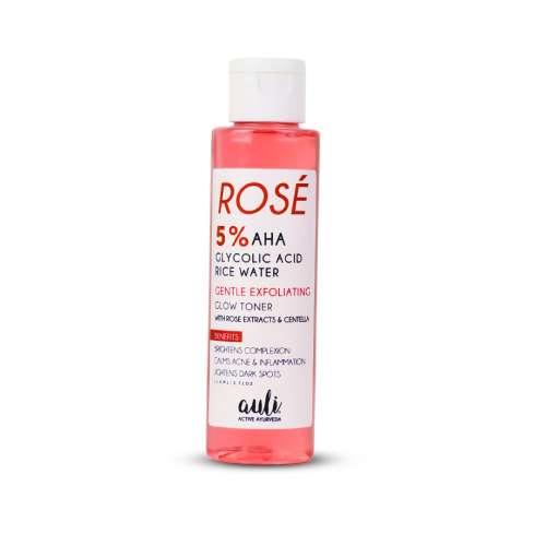 AULI: Rose AHA 5% and Rose Water Deep Exfoliating Toner - 210ml