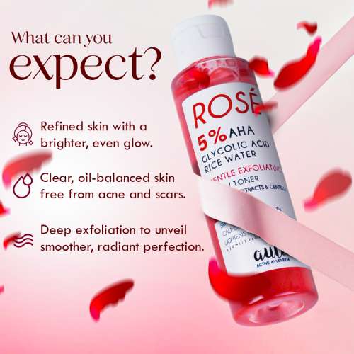 AULI: Rose AHA 5% and Rose Water Deep Exfoliating Toner - 210ml