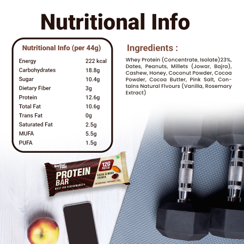 Beyond Food: Protein Bars - Cocoa Almond (Pack of 6)