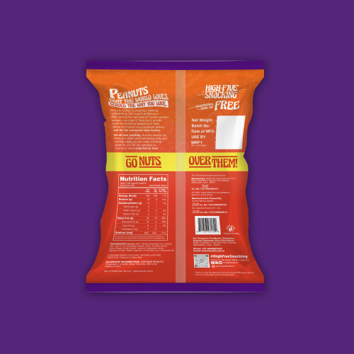 Taali: Roasted Peanuts - Masala Peanuts | Pack of 4 x 140gm
