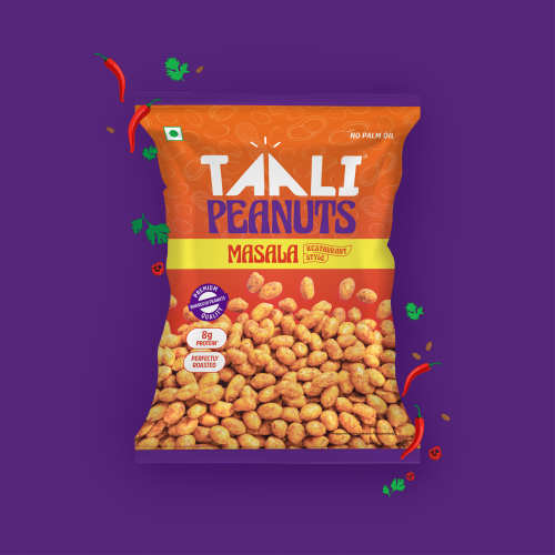 Taali: Roasted Peanuts - Masala Peanuts | Pack of 4 x 140gm