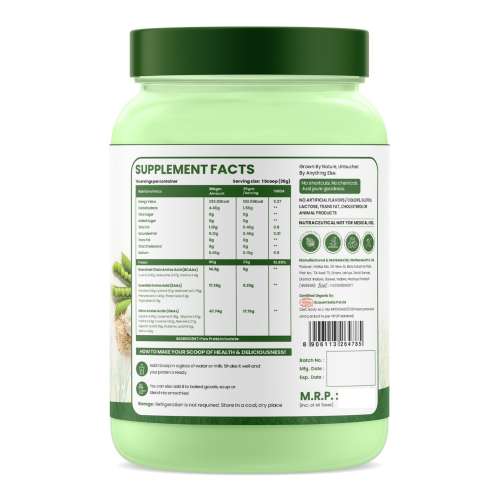Vlado's Himalayan Organics: Organic protein Powder I Plant protein I 28gm Protein , 5gm BCAA - Unflavoured - 500gm