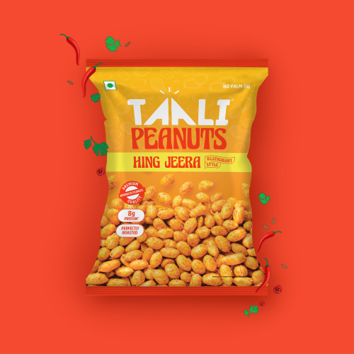 Taali: Roasted Peanuts - Hing Jeera | Pack of 4 x 140gm