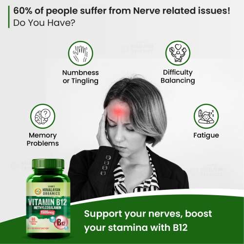 Vlado's Himalayan Organics: Vitamin B12 Supplements - Methylcobalami 12 Active form of Methylcobalamin I 100% RDA- 90 Veg Tablets