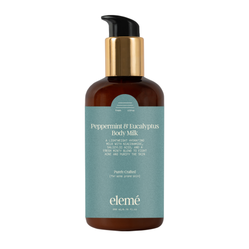 Eleme: Peppermint & Eucalyptus Lightweight Body Milk with Salicylic Acid for Acne Prone Skin