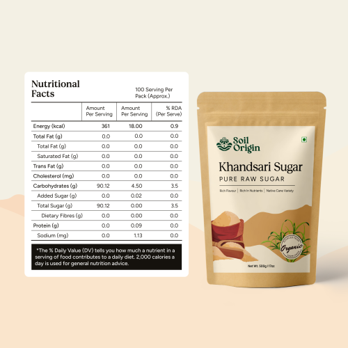Soil Origin: Khandsari Sugar (Raw Sugar) 500gm