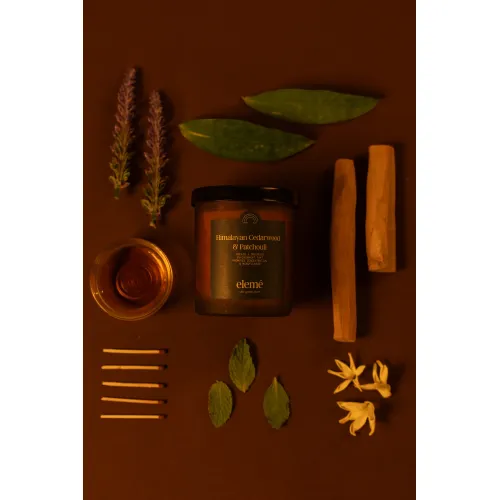 Eleme: Cedarwood & Patchouli Candle with Pure Essential Oils