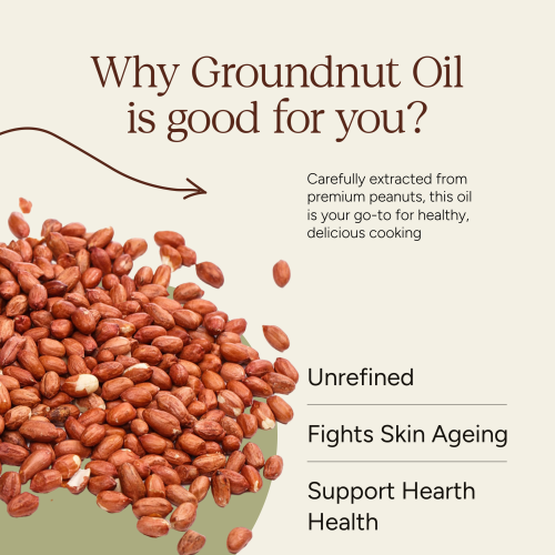 Soil Origin: Wood Pressed Groundnut Oil  500ml