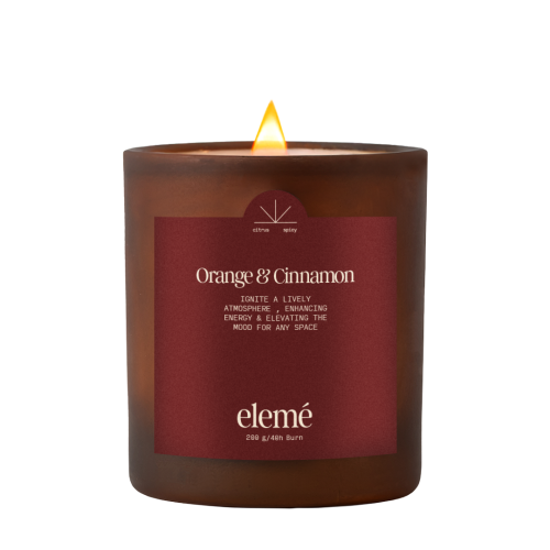 Eleme: Orange & Cinnamon Candle with Pure Essential Oils