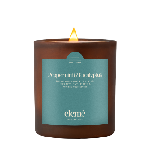 Eleme: Peppermint & Eucalyptus Candle with Pure Essential Oils