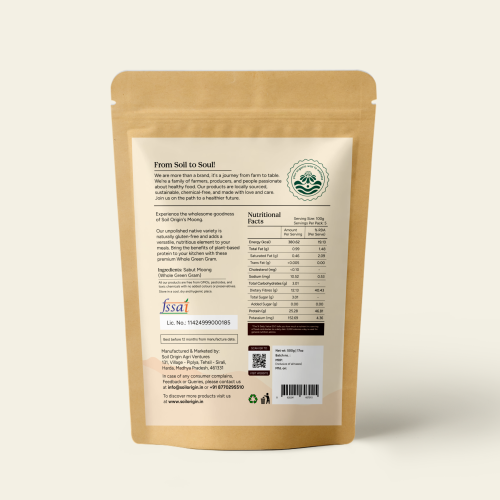 Soil Origin: Whole Green Gram (Moong) 500gm