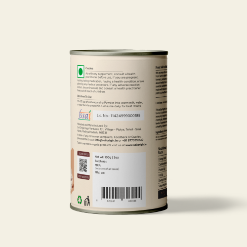 Soil Origin: Ashwagandha Powder 100gm