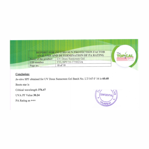 Brinton: Uv Doux Sunscreen Gel 100gm