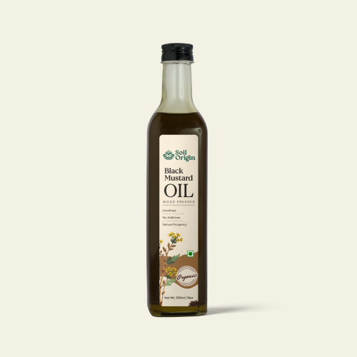 Soil Origin: Wood Pressed Black Mustard Oil 1L
