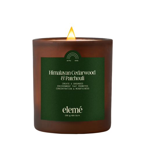 Eleme: Cedarwood & Patchouli Candle with Pure Essential Oils