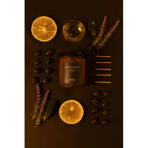 Eleme: Lavender & Bergamot Candle with Pure Essential Oils