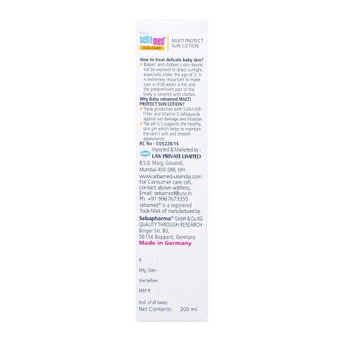 SEBAMED: Baby Sun Lotion SPF 50+    200ml