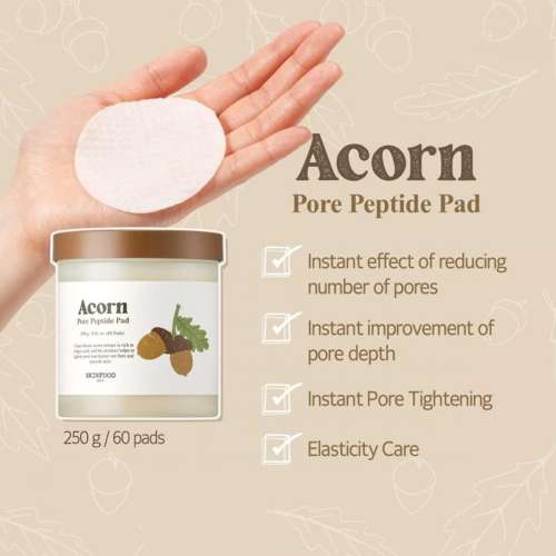 Skinfood: Acorn Pore Peptide Pad Toner Pad 250gm 60 Sheets